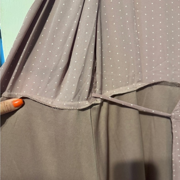 Lulu Polka Dot Wrap Dress in Mauve Size: M - Picture 7 of 10